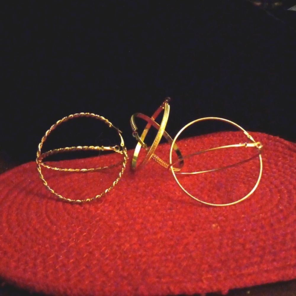 THREE GOLD HOOPS